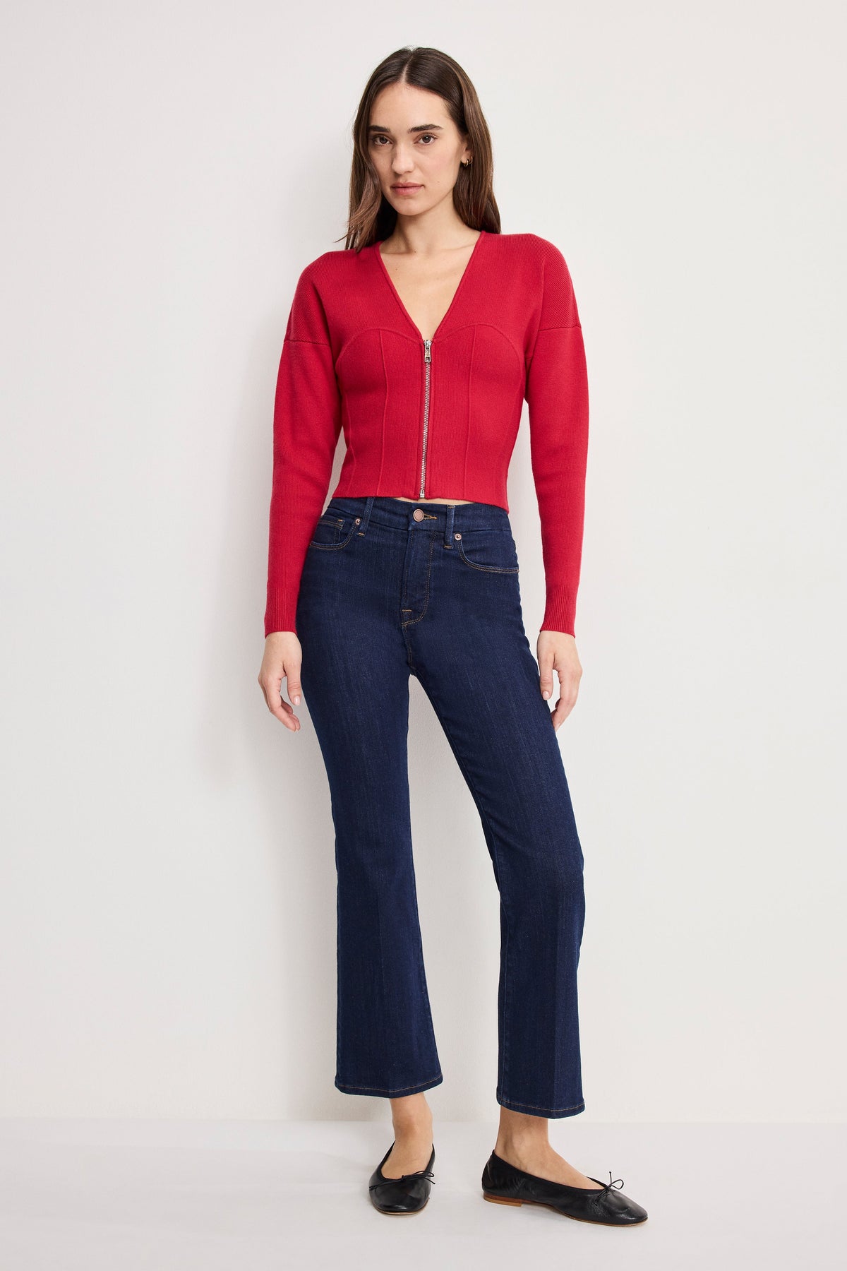 Luxury BUSTIER SWEATER RUBY