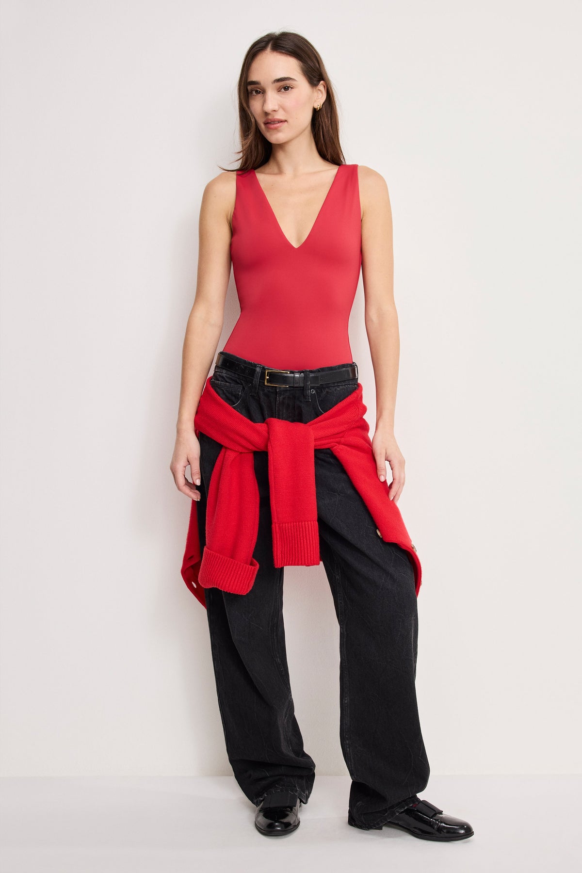 Luxury SCULPTING DEEP V BODYSUIT RUBY