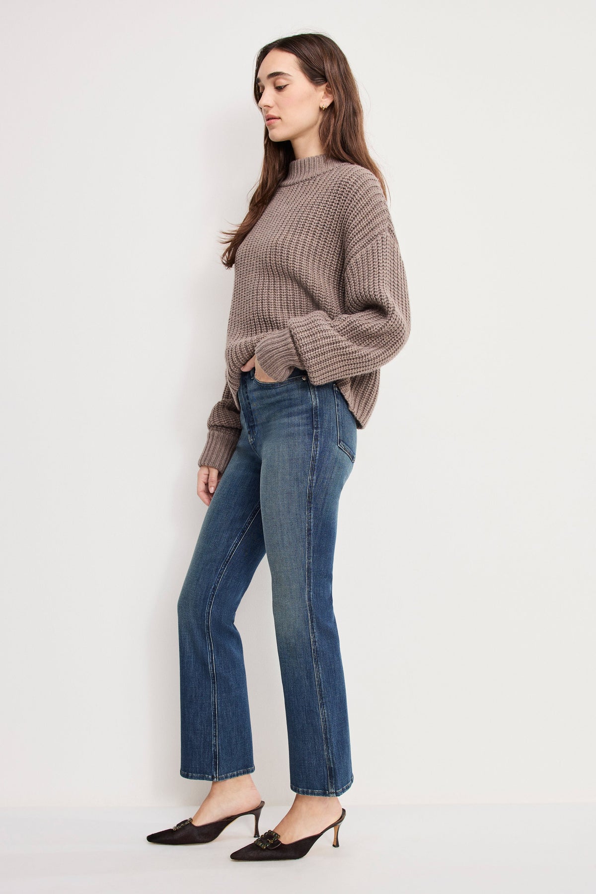 Luxury GOOD STANDARD KICK FLARE JEANS INDIGO1147