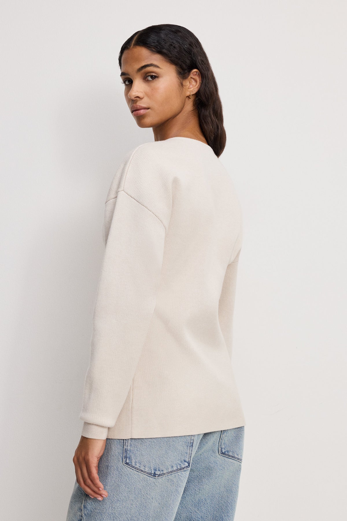 Luxury EXAGGERATED SLEEVE CARDIGAN SWEATER LIGHT TAUPE