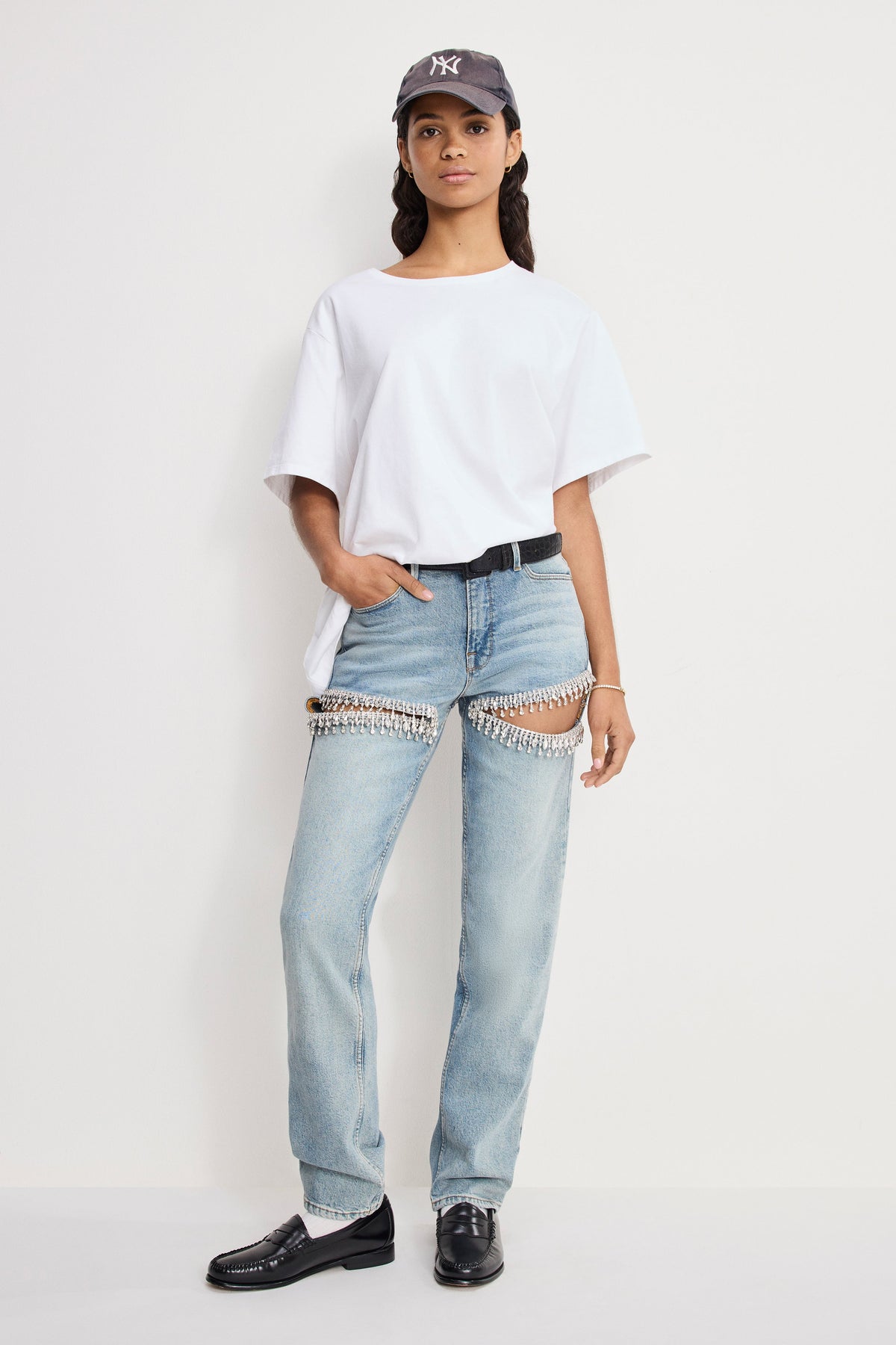 Luxury GOOD ICON STRAIGHT DIAMOND JEANS INDIGO357