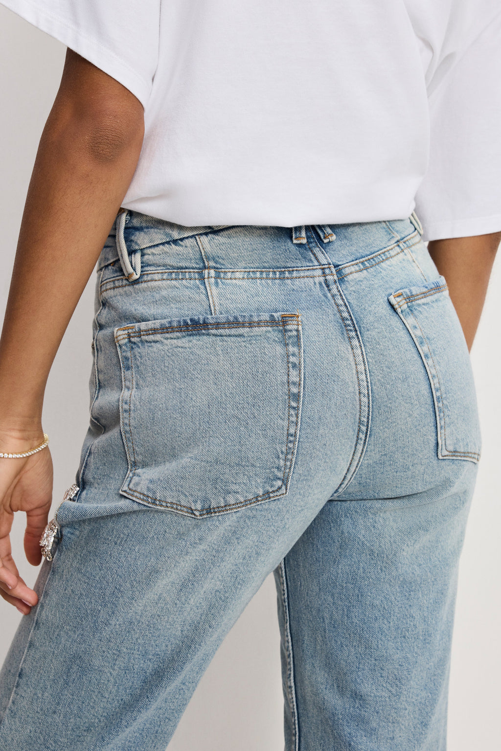Luxury GOOD ICON STRAIGHT DIAMOND JEANS INDIGO357