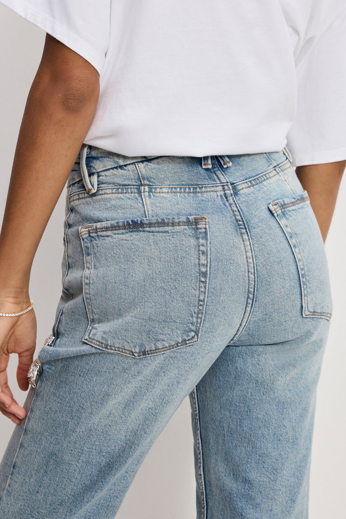 Luxury GOOD ICON STRAIGHT DIAMOND JEANS INDIGO357