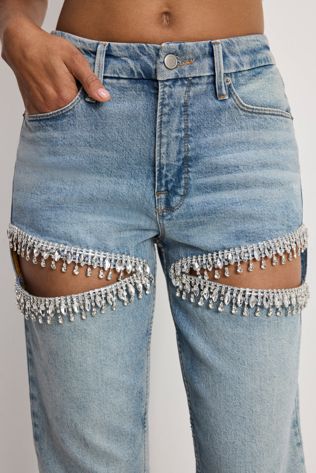 Luxury GOOD ICON STRAIGHT DIAMOND JEANS INDIGO357