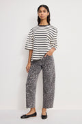 Luxury GOOD BARREL JEANS GREY LUCKY LEOPARD