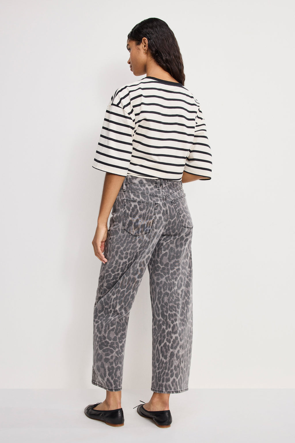 Luxury GOOD BARREL JEANS GREY LUCKY LEOPARD