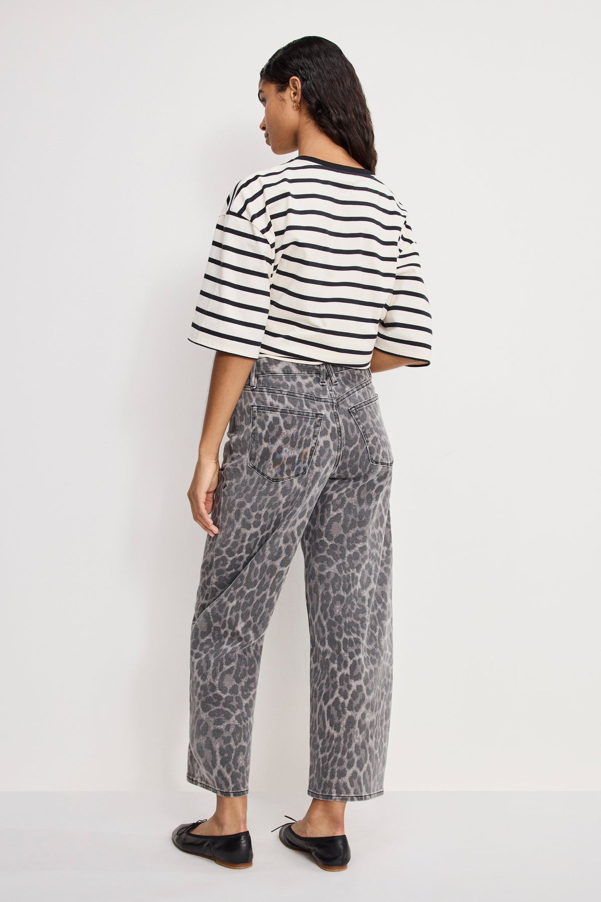Luxury GOOD BARREL JEANS GREY LUCKY LEOPARD