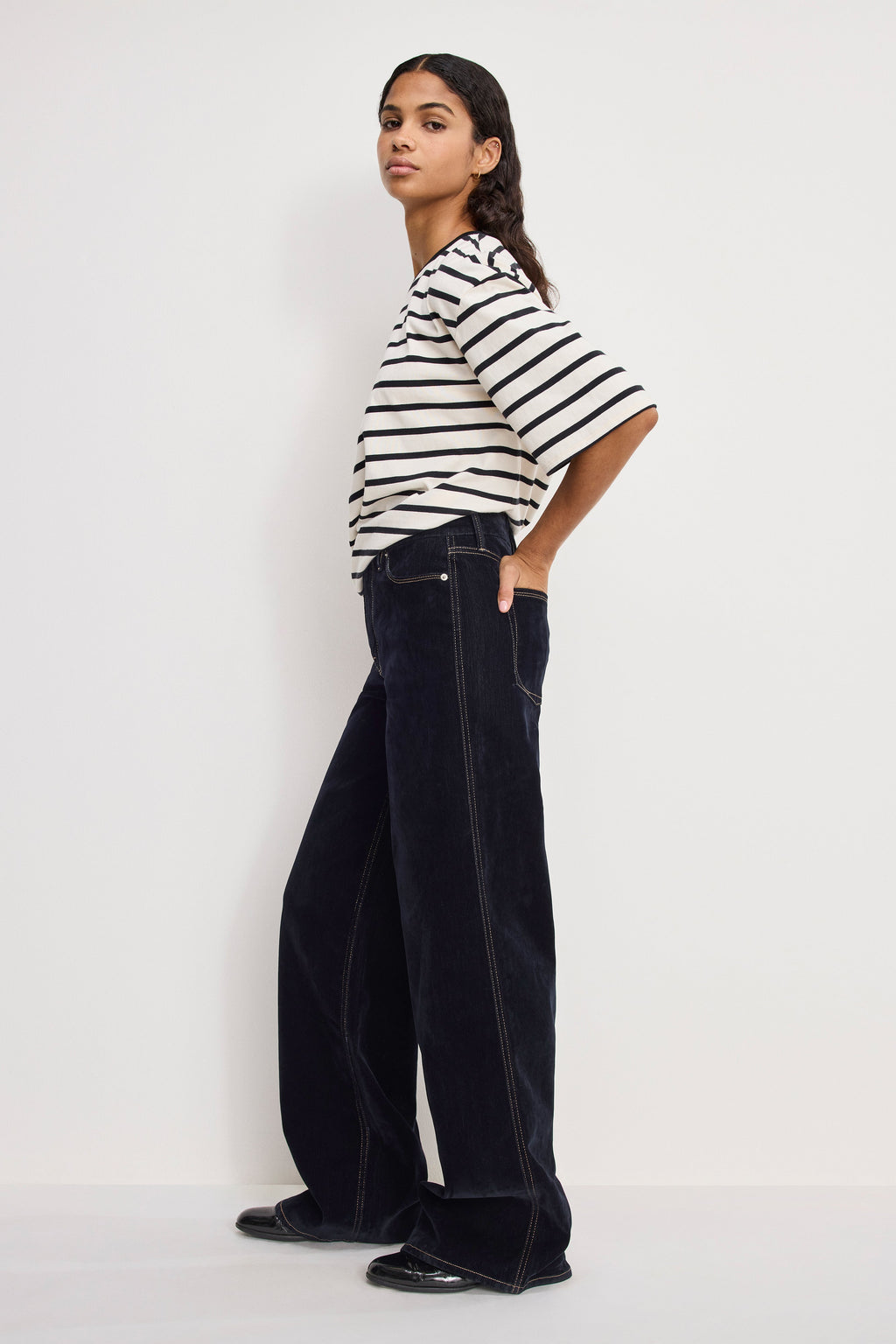 Luxury GOOD SKATE FLOCKED DENIM JEANS INDIGO939