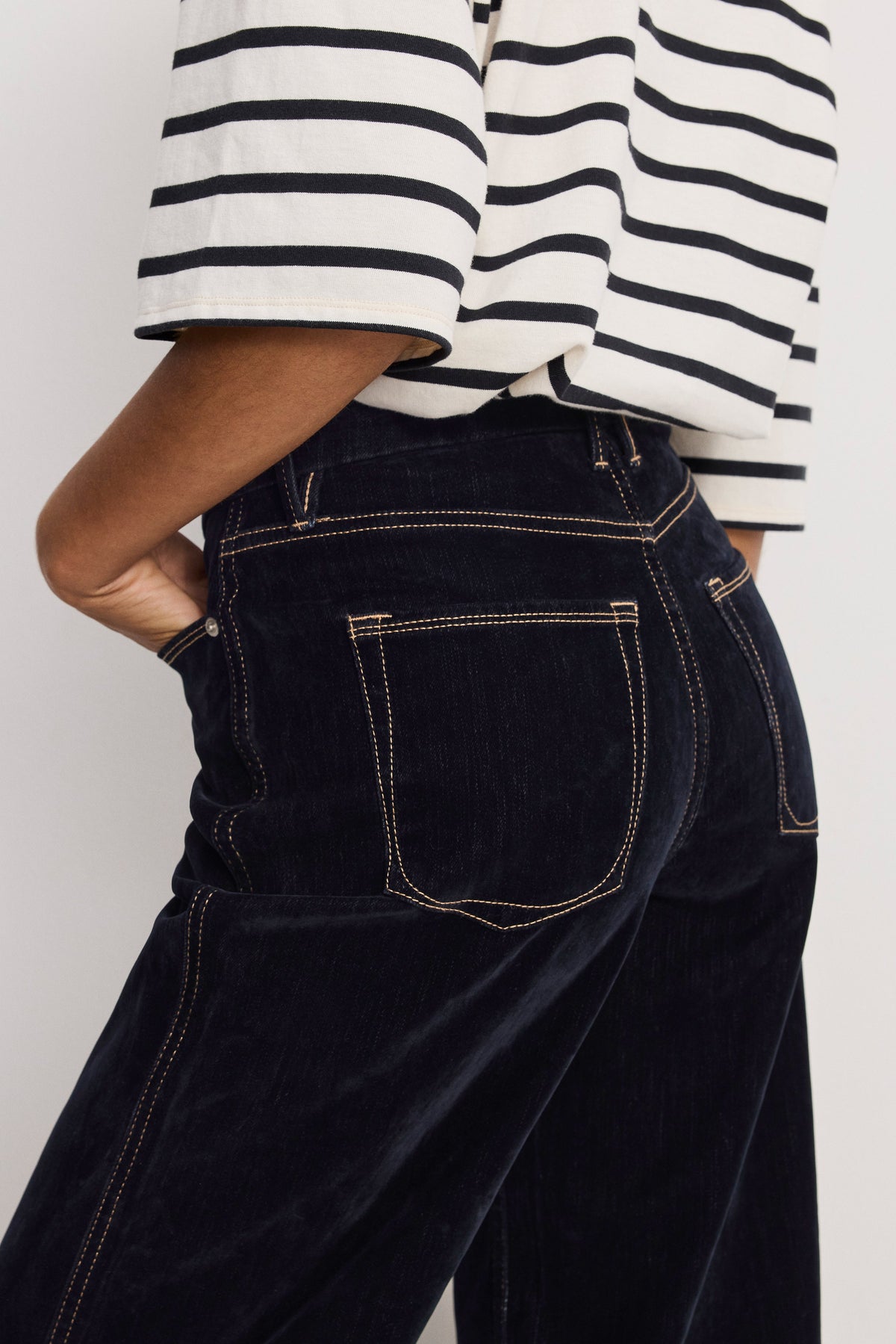 Luxury GOOD SKATE FLOCKED DENIM JEANS INDIGO939