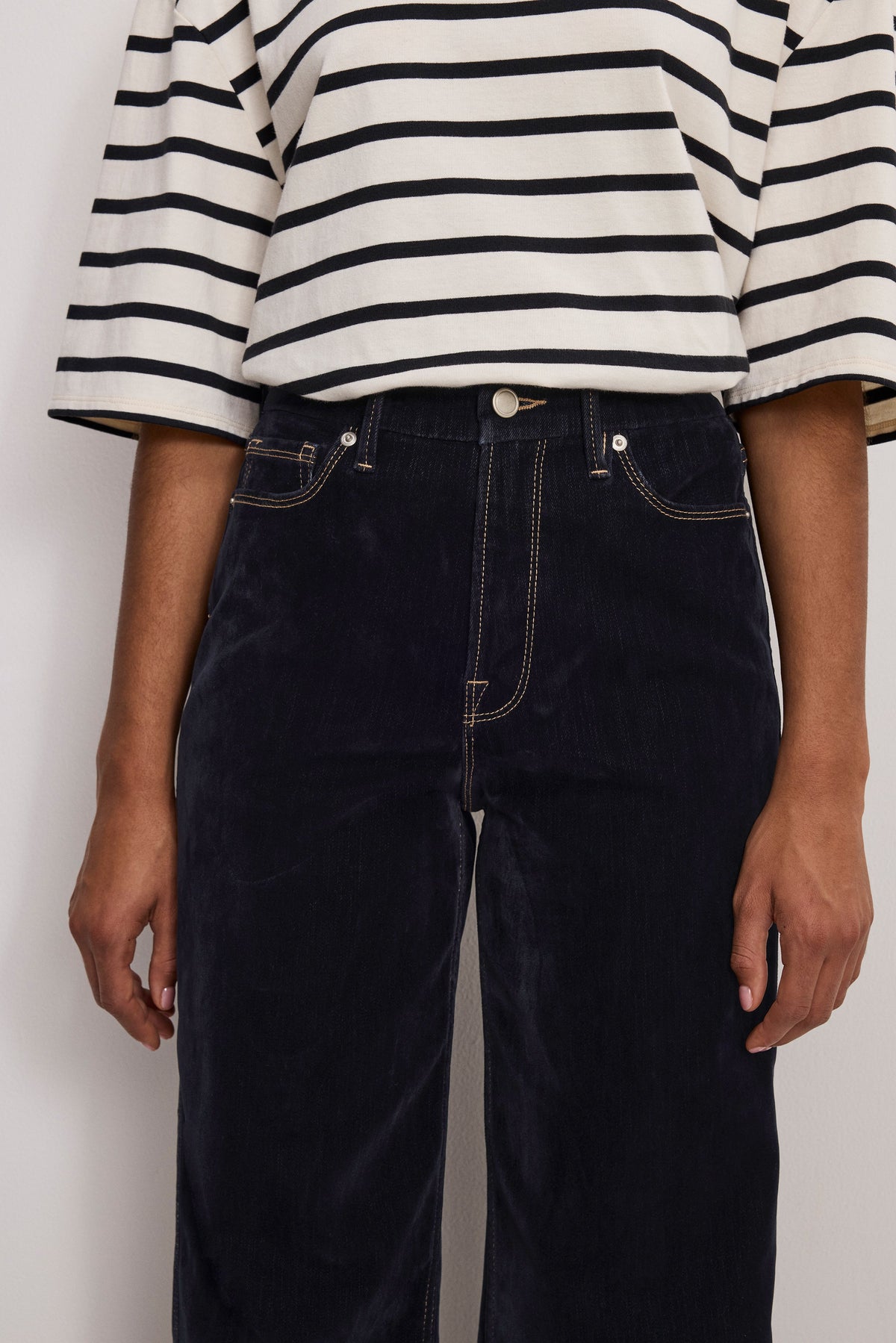 Luxury GOOD SKATE FLOCKED DENIM JEANS INDIGO939
