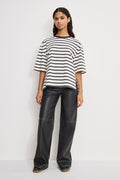 Luxury GOOD SKATE FAUX LEATHER PANTS BLACK001