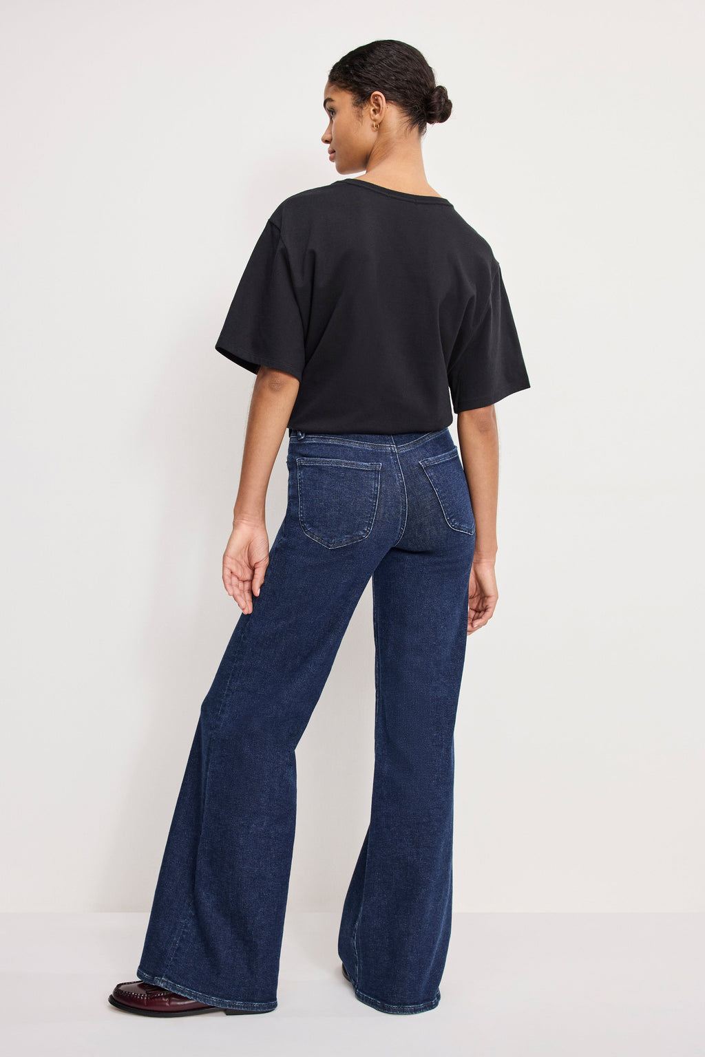 Luxury GOOD WAIST PALAZZO JEANS INDIGO985
