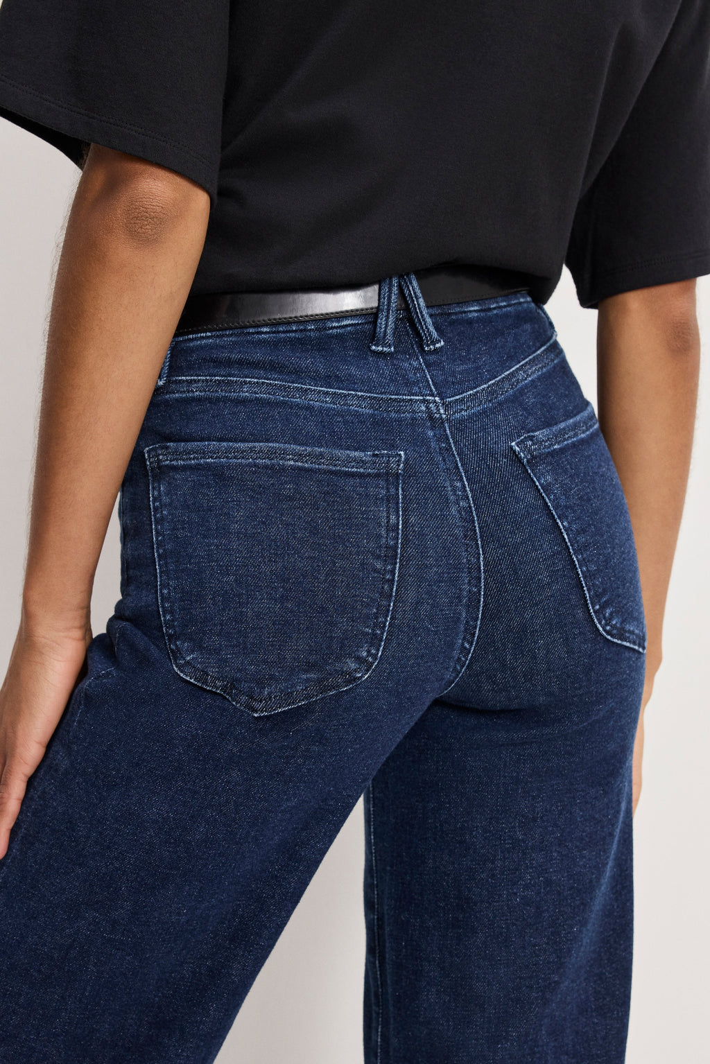Luxury GOOD WAIST PALAZZO JEANS INDIGO985