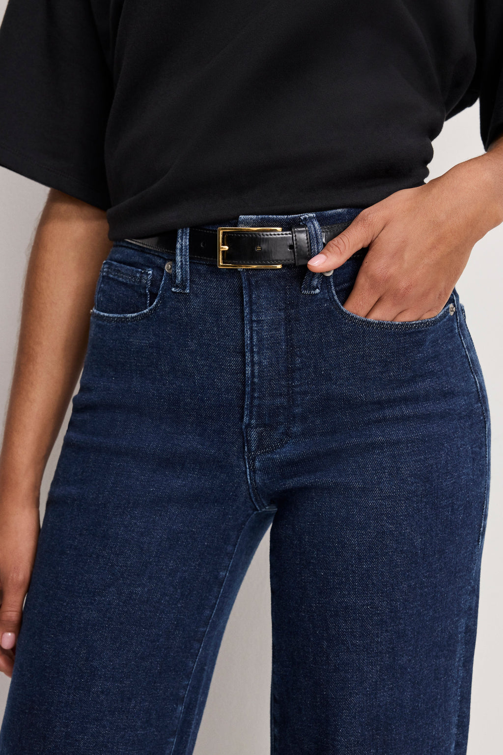 Luxury GOOD WAIST PALAZZO JEANS INDIGO985