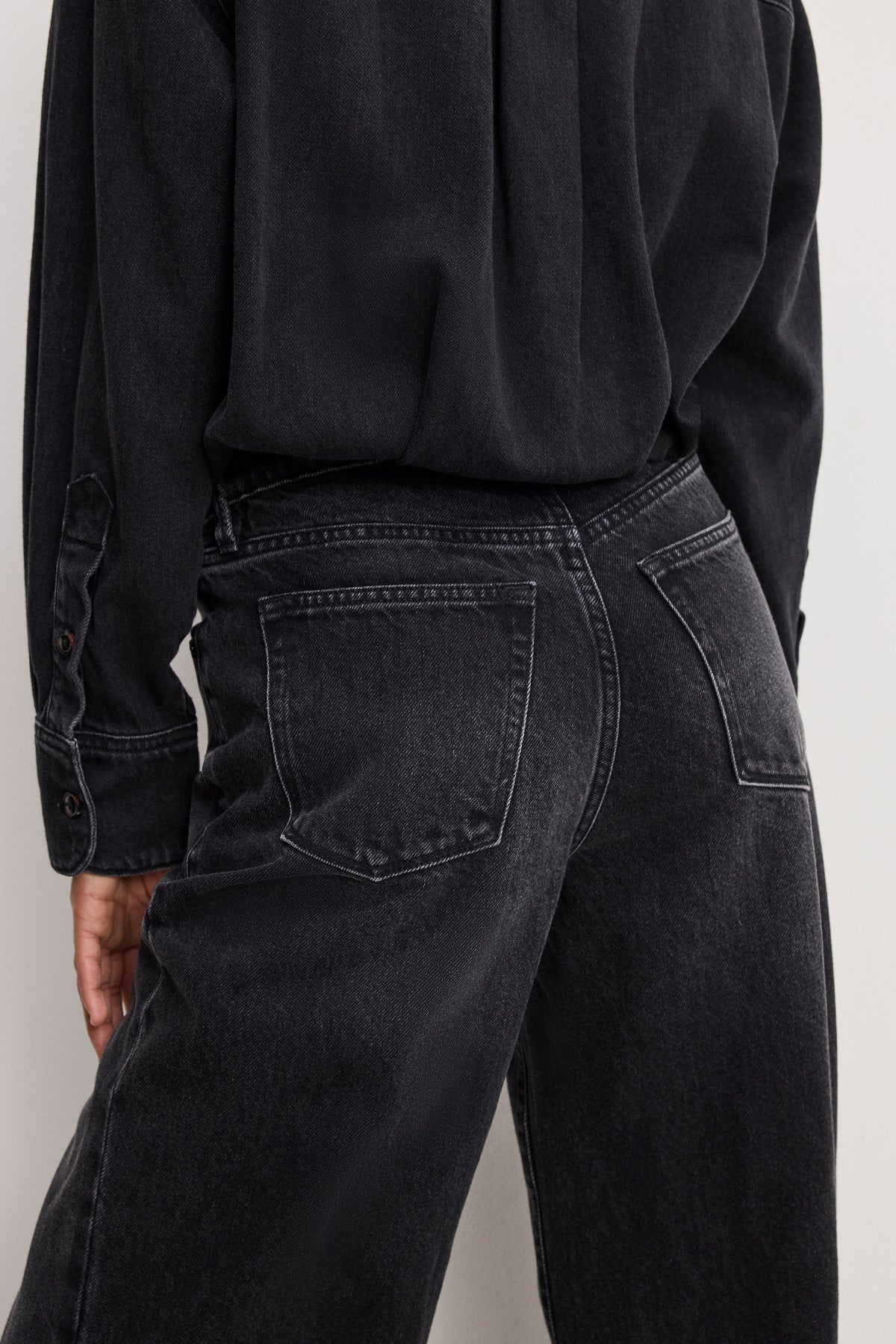 Luxury DENIM SHIRT JUMPSUIT BLACK389