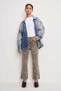Luxury GOOD KICK FLARE LEOPARD JEANS LUCKY LEOPARD001