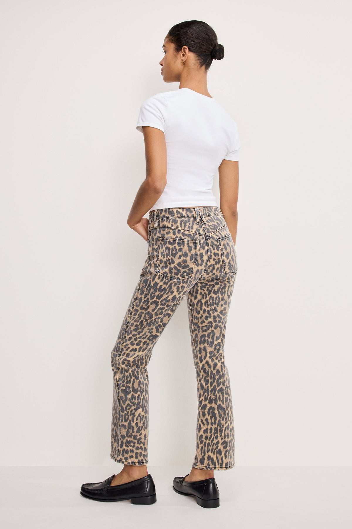Luxury GOOD KICK FLARE LEOPARD JEANS LUCKY LEOPARD001