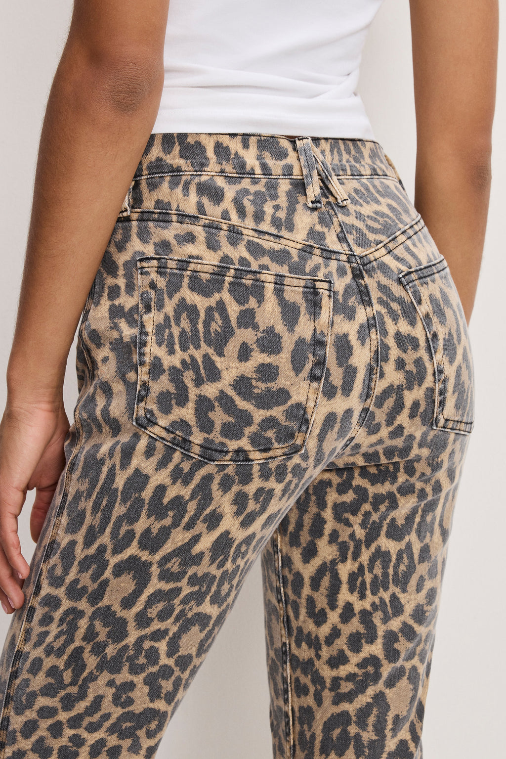 Luxury GOOD KICK FLARE LEOPARD JEANS LUCKY LEOPARD001