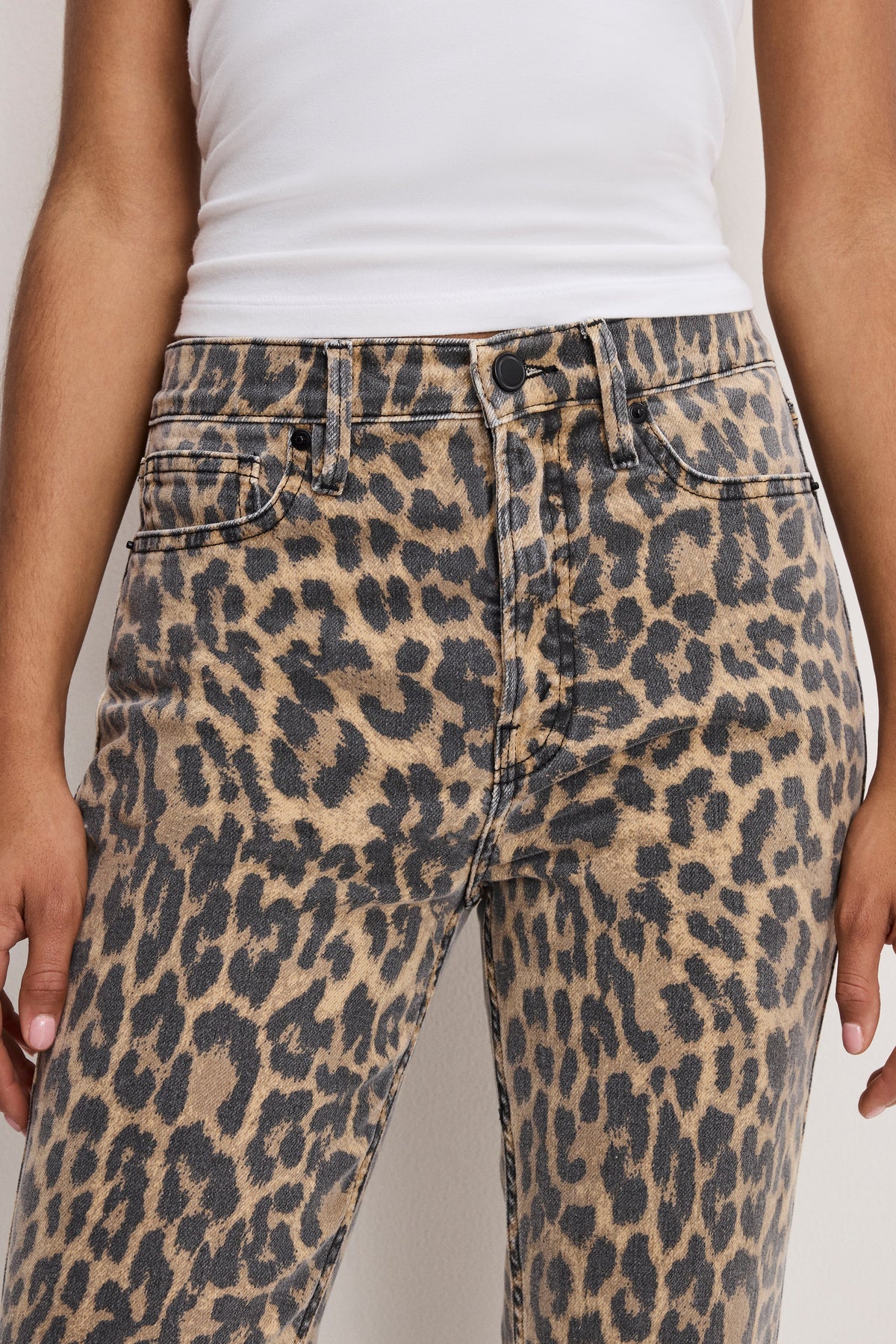 Luxury GOOD KICK FLARE LEOPARD JEANS LUCKY LEOPARD001