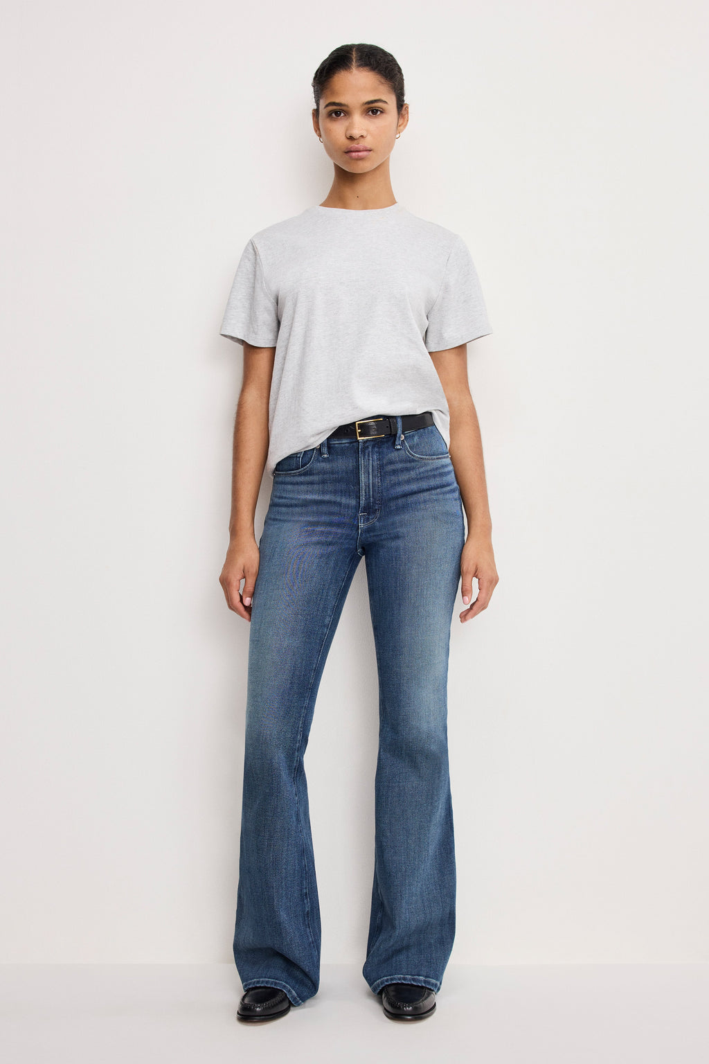 Luxury SOFT TECH GOOD LEGS FLARE JEANS INDIGO855