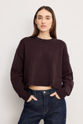 Luxury COZY KNIT CREW NECK BARK003