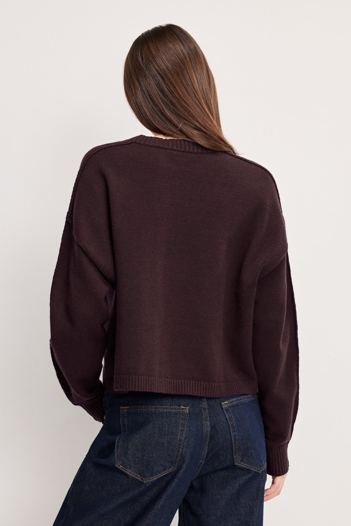 Luxury COZY KNIT CREW NECK BARK003