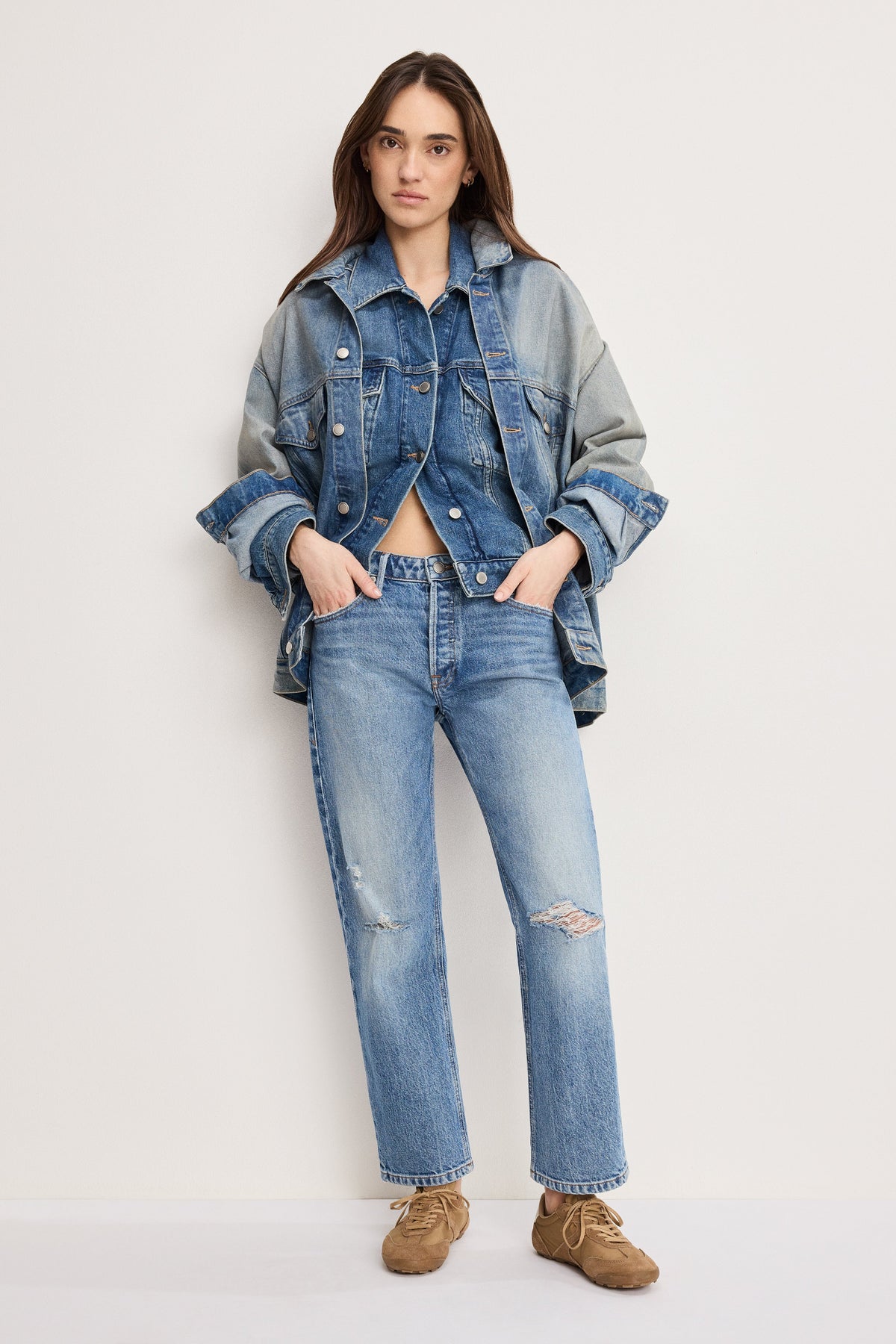Luxury VINTAGE STRAIGHT ANKLE JEANS INDIGO1221