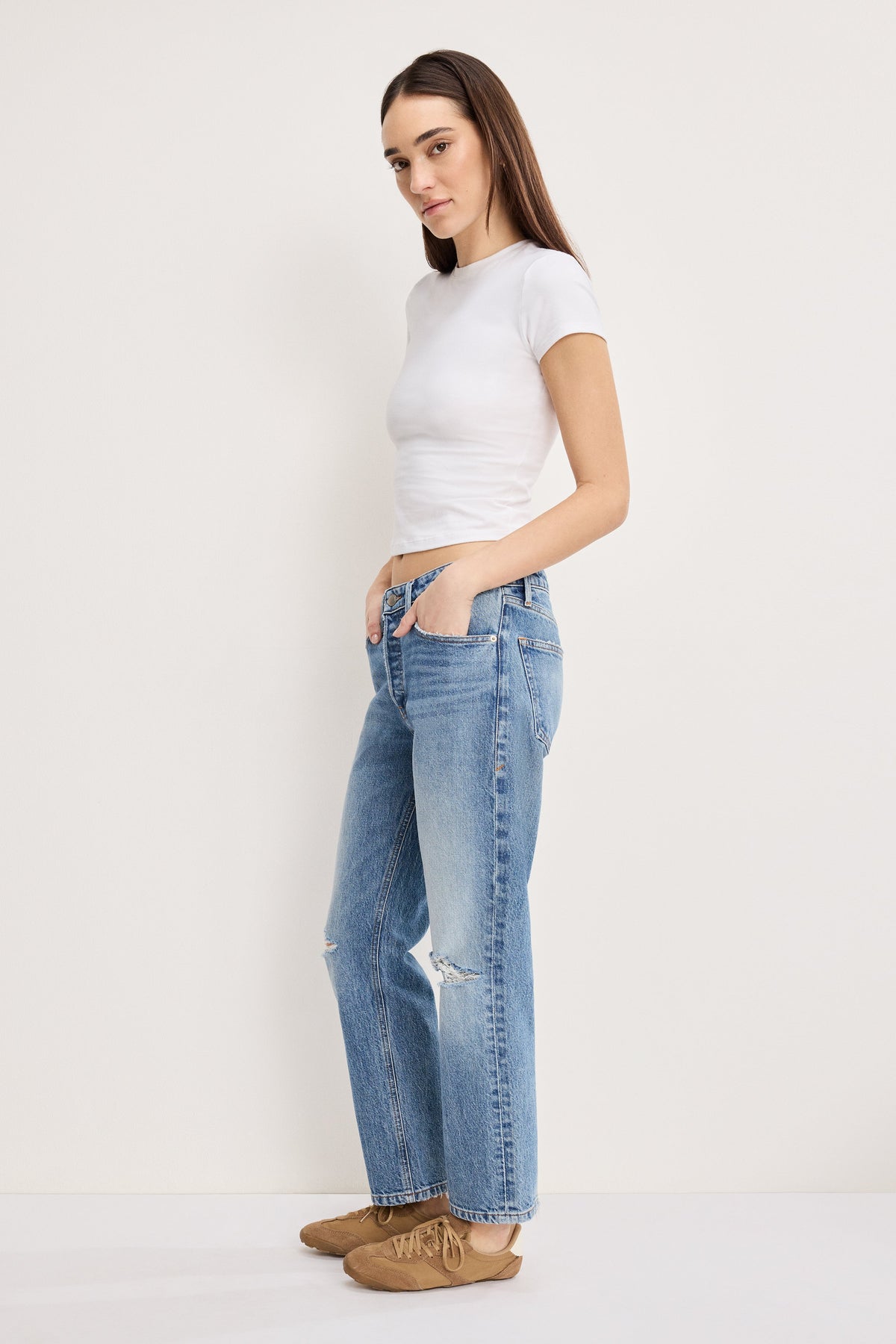 Luxury VINTAGE STRAIGHT ANKLE JEANS INDIGO1221