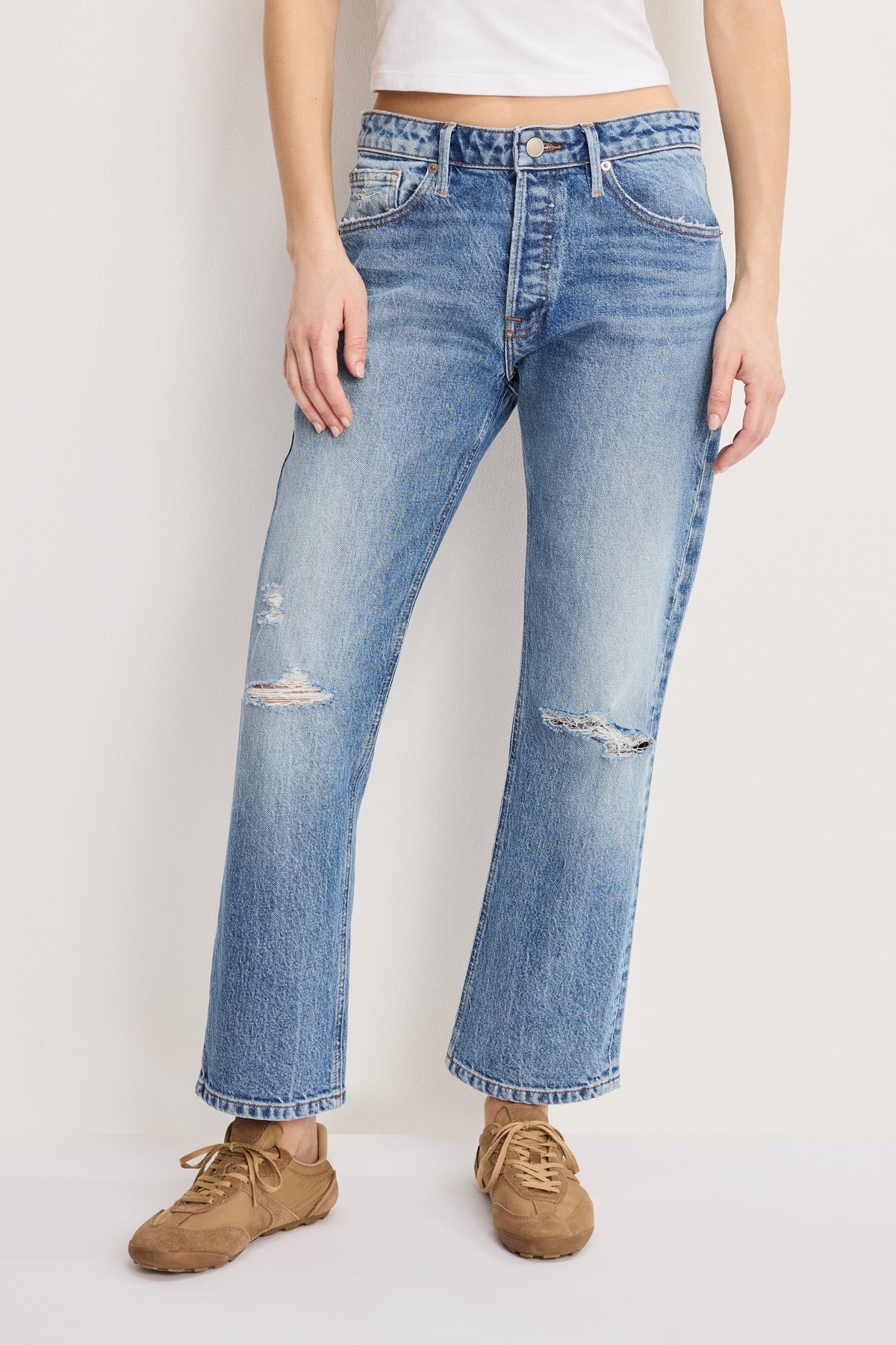 Luxury VINTAGE STRAIGHT ANKLE JEANS INDIGO1221