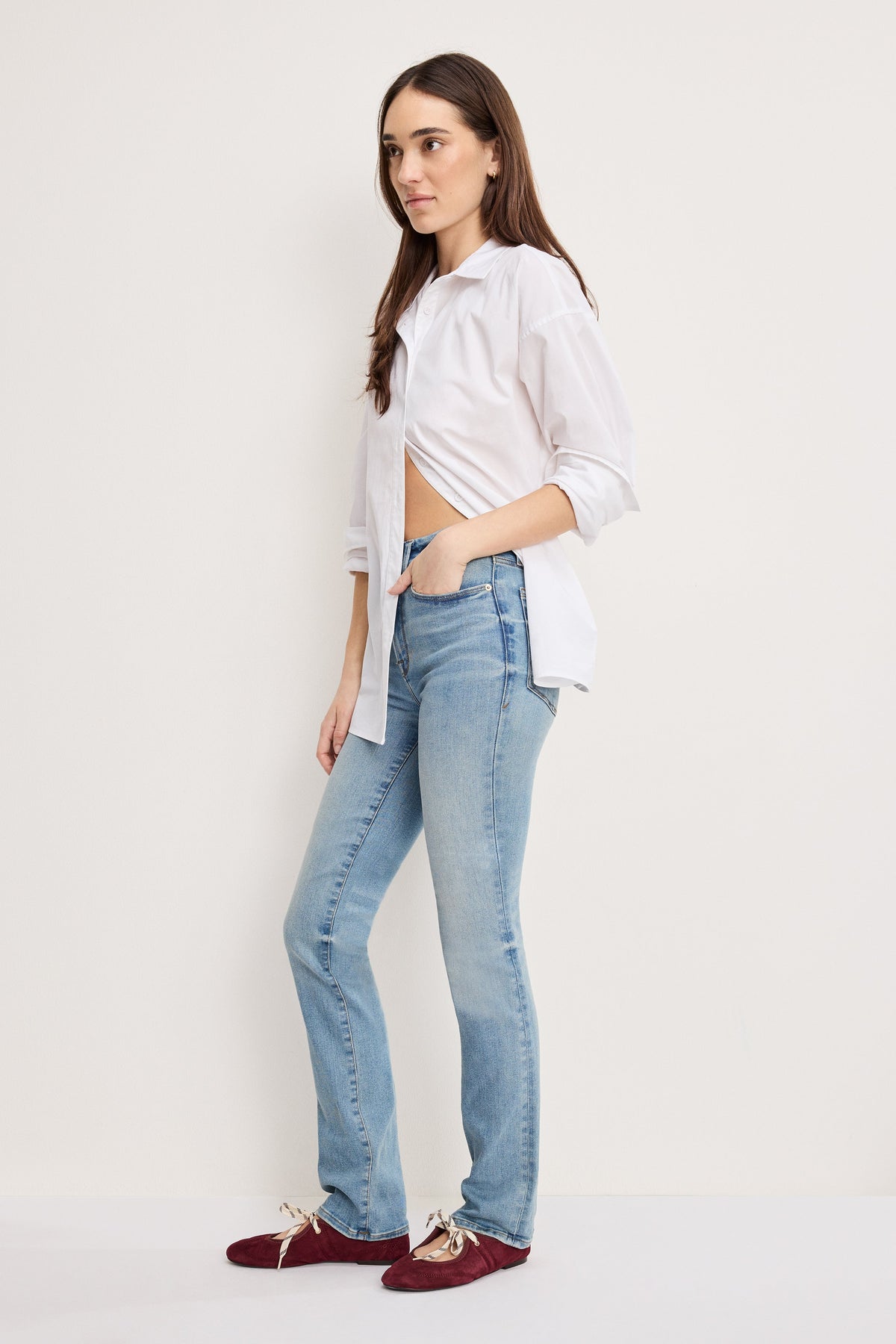 Luxury GOOD LEGS STRAIGHT JEANS LONG INDIGO834