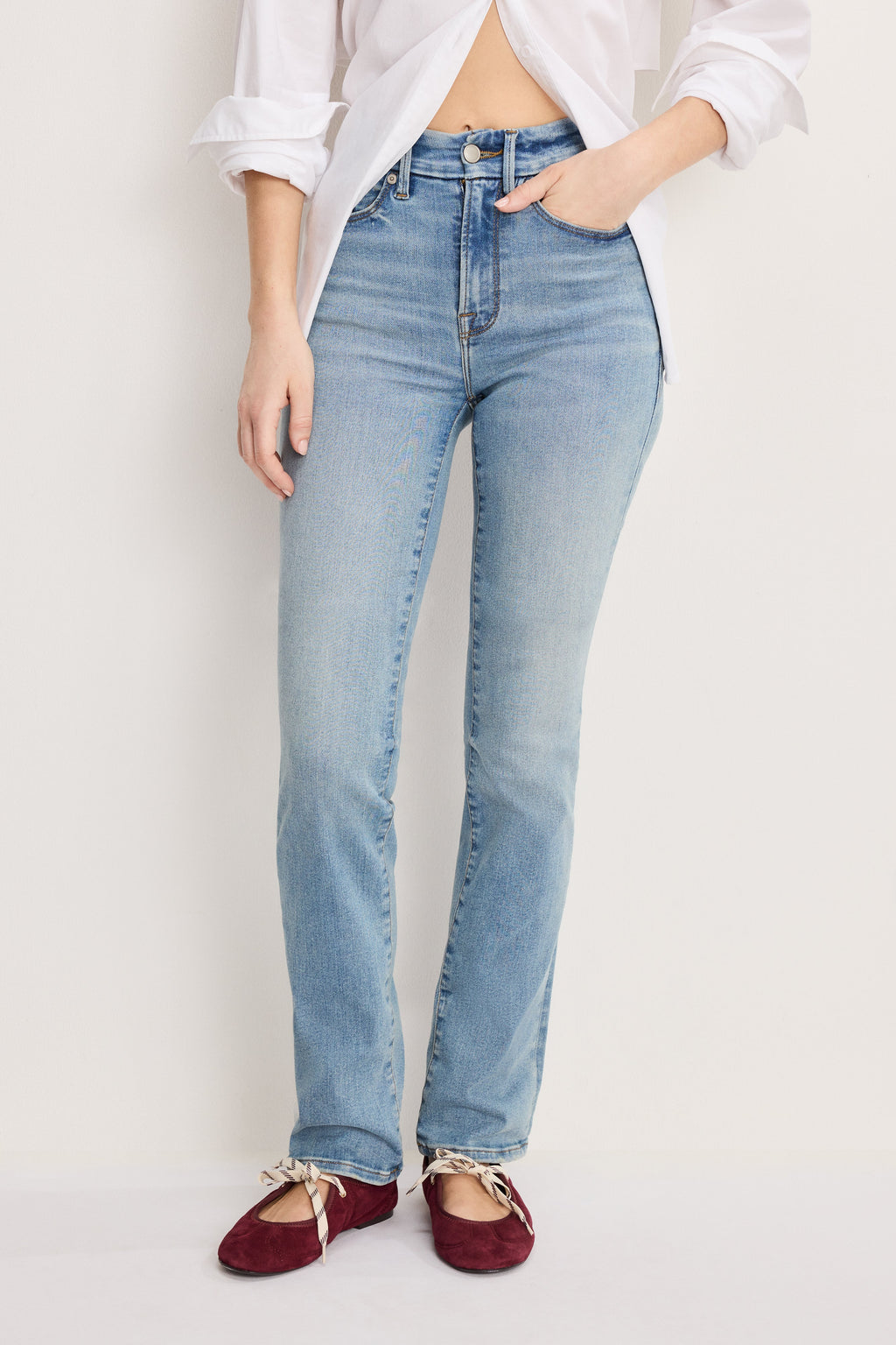 Luxury GOOD LEGS STRAIGHT JEANS LONG INDIGO834
