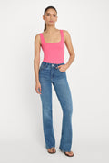 Luxury SCULPTING MODERN TANK BODYSUIT STRAWBERRY PINK