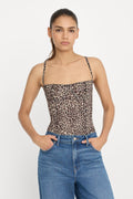 Luxury MESH BUSTIER BODYSUIT LUCKY LEOPARD001