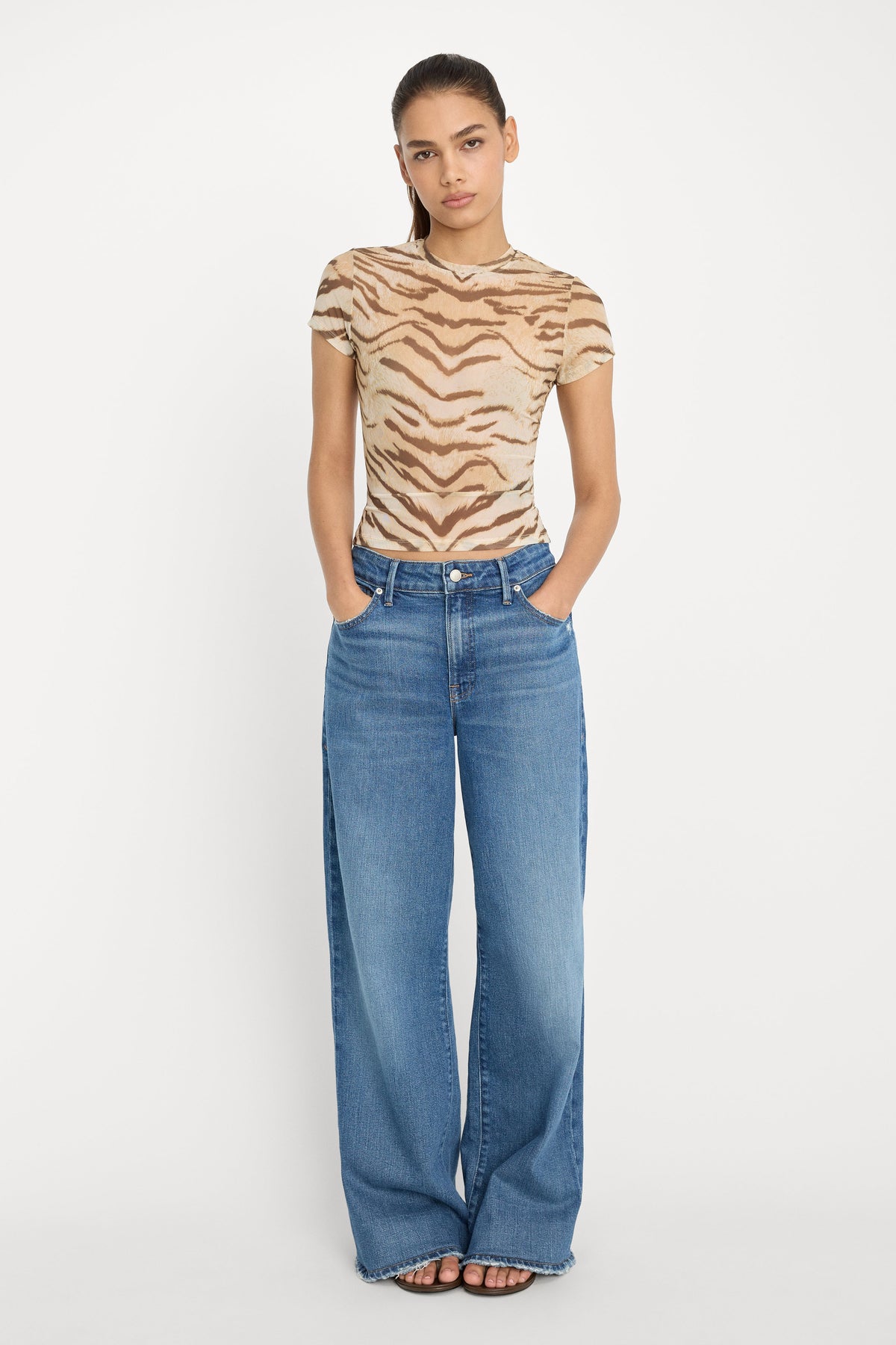 Luxury MESH BABY TEE BROWN TIGER