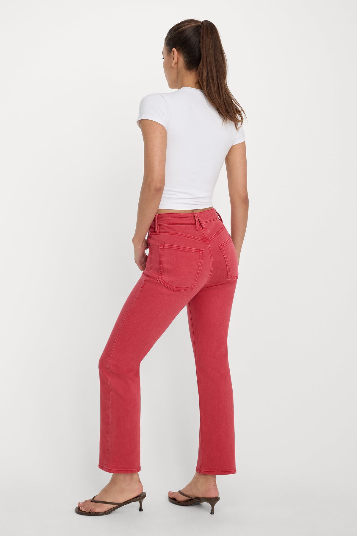Luxury GOOD ICON ANKLE JEANS CHERRY RED