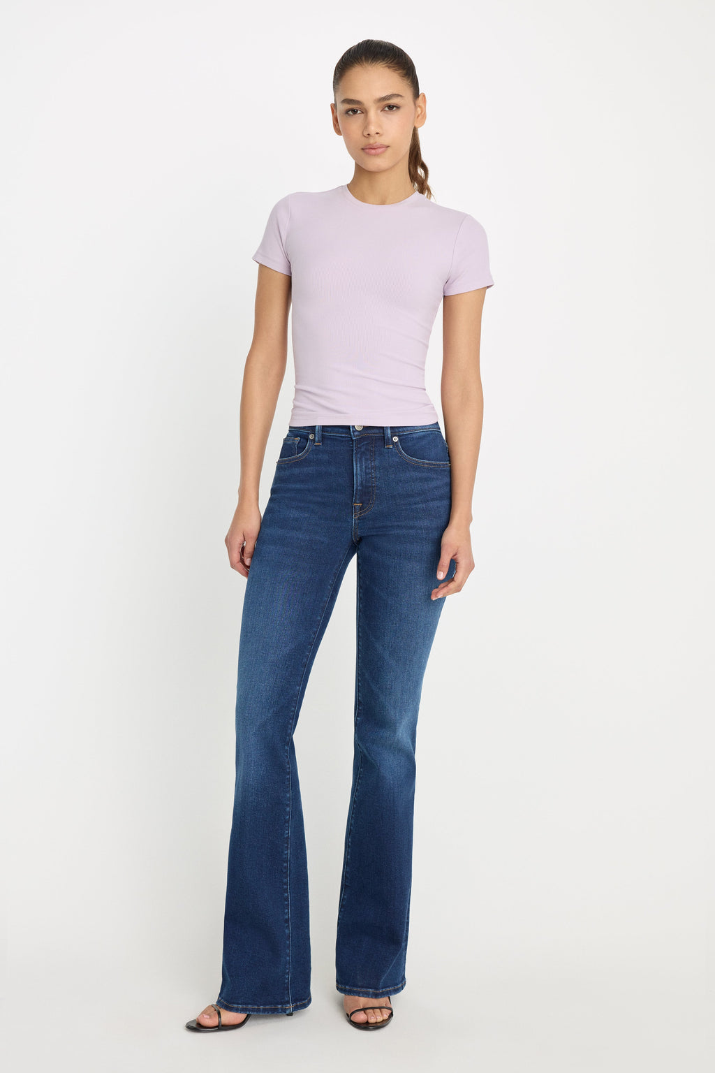 Luxury COMPRESSION GOOD LEGS FLARE JEANS INDIGO1229