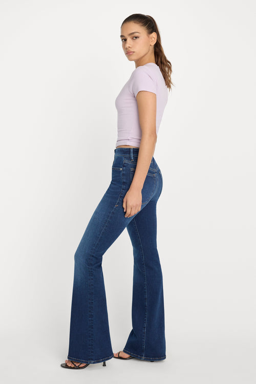 Luxury COMPRESSION GOOD LEGS FLARE JEANS INDIGO1229