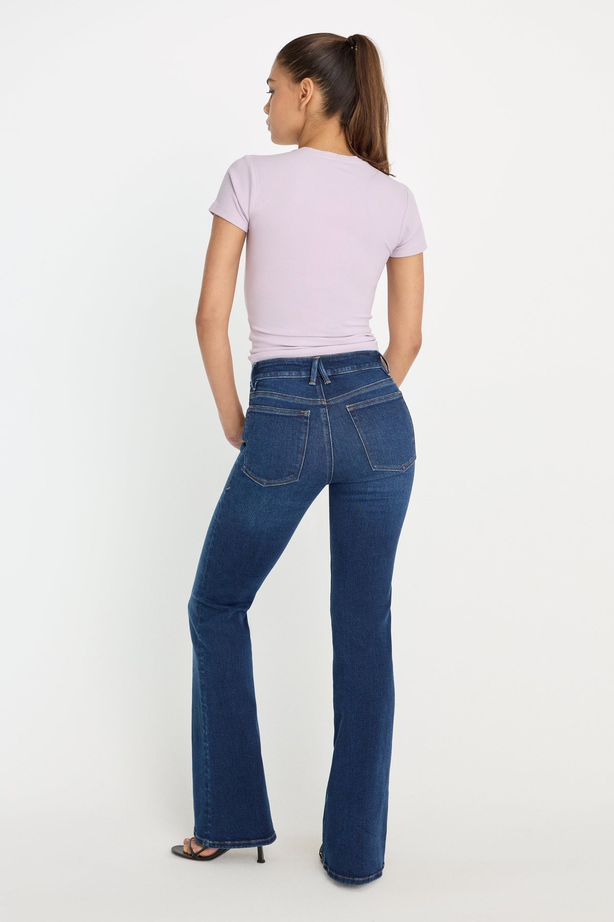 Luxury COMPRESSION GOOD LEGS FLARE JEANS INDIGO1229