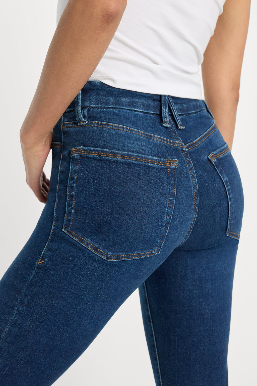 Luxury POWER STRETCH PULL-ON FLARE JEANS INDIGO491