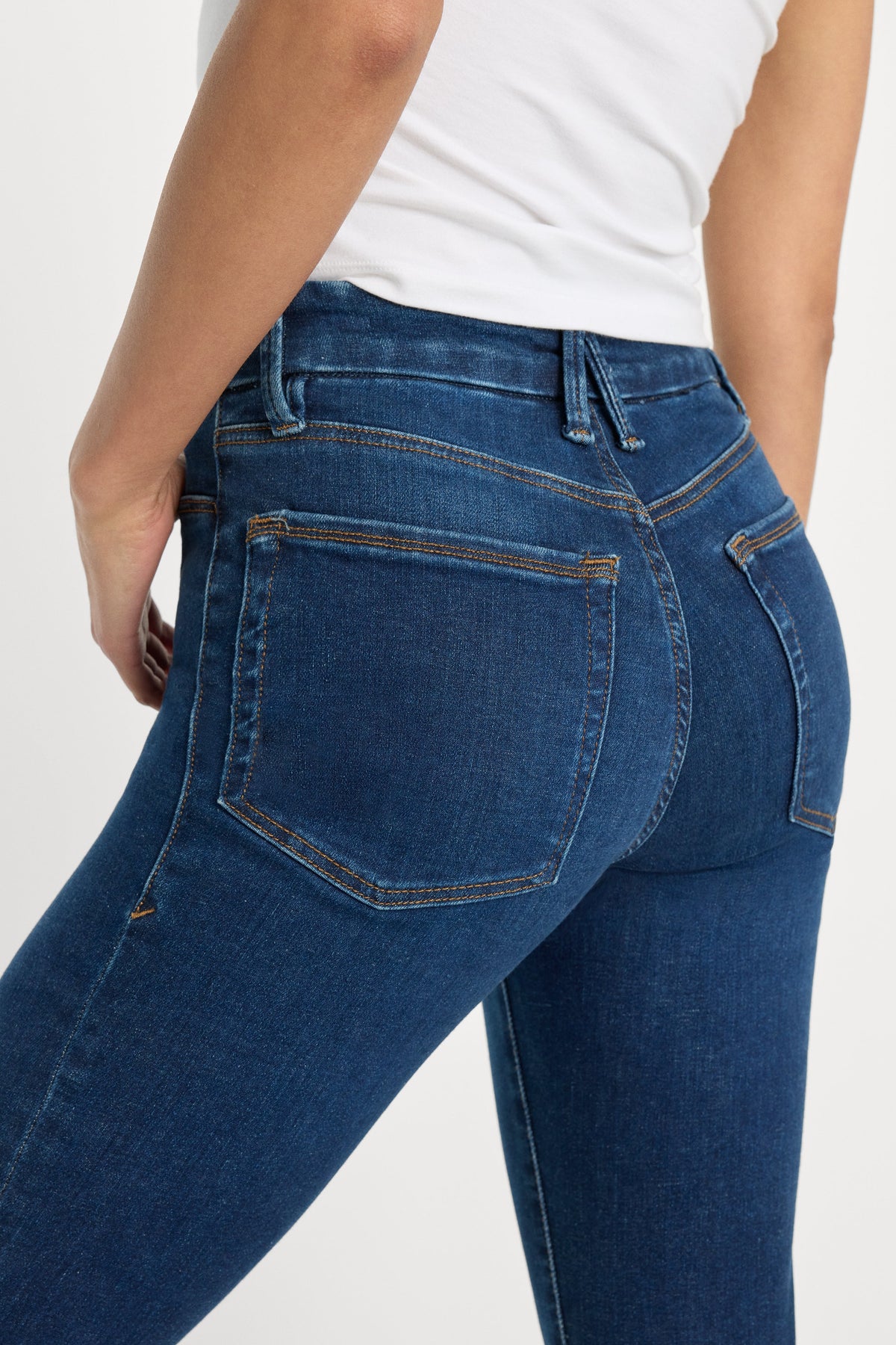 Luxury POWER STRETCH PULL-ON FLARE JEANS INDIGO491