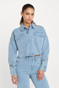 Luxury JEANIUS CROPPED JACKET INDIGO376