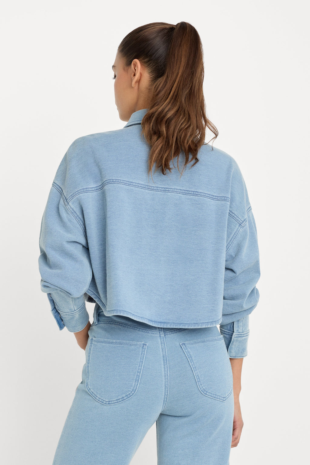Luxury JEANIUS CROPPED JACKET INDIGO376
