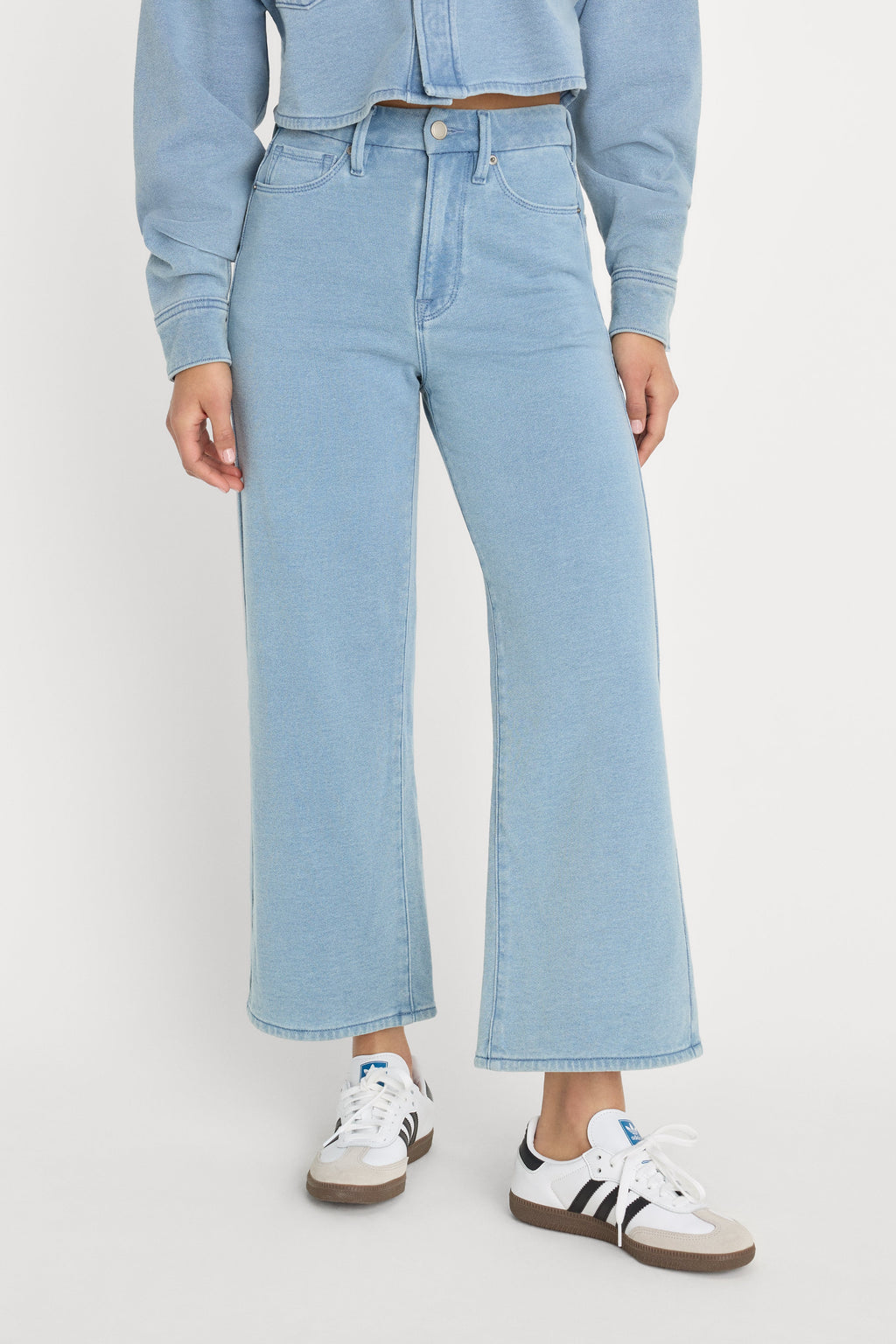 Luxury JEANIUS CROP PALAZZO INDIGO376