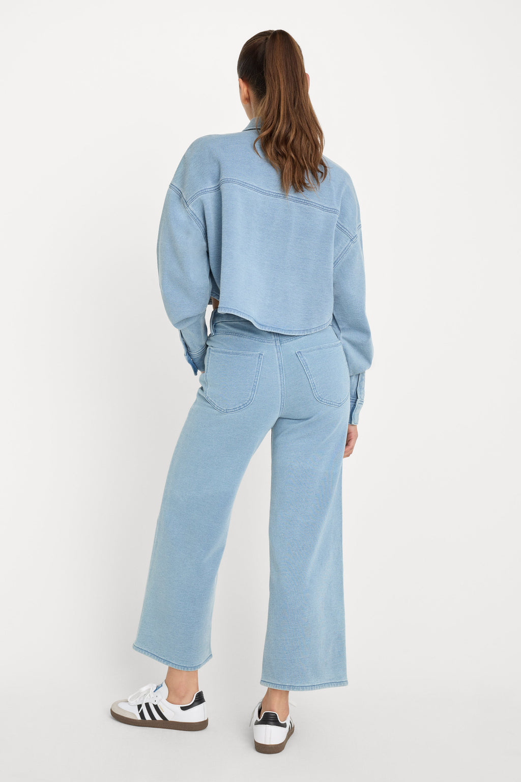 Luxury JEANIUS CROP PALAZZO INDIGO376