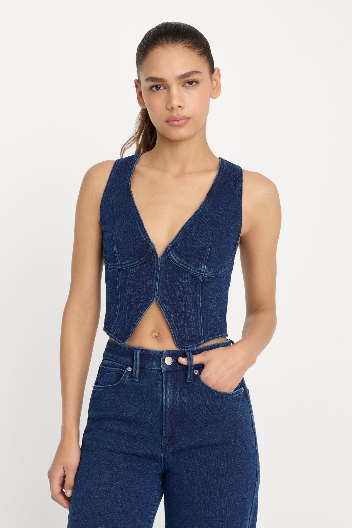 Luxury JEANIUS VEST INDIGO377