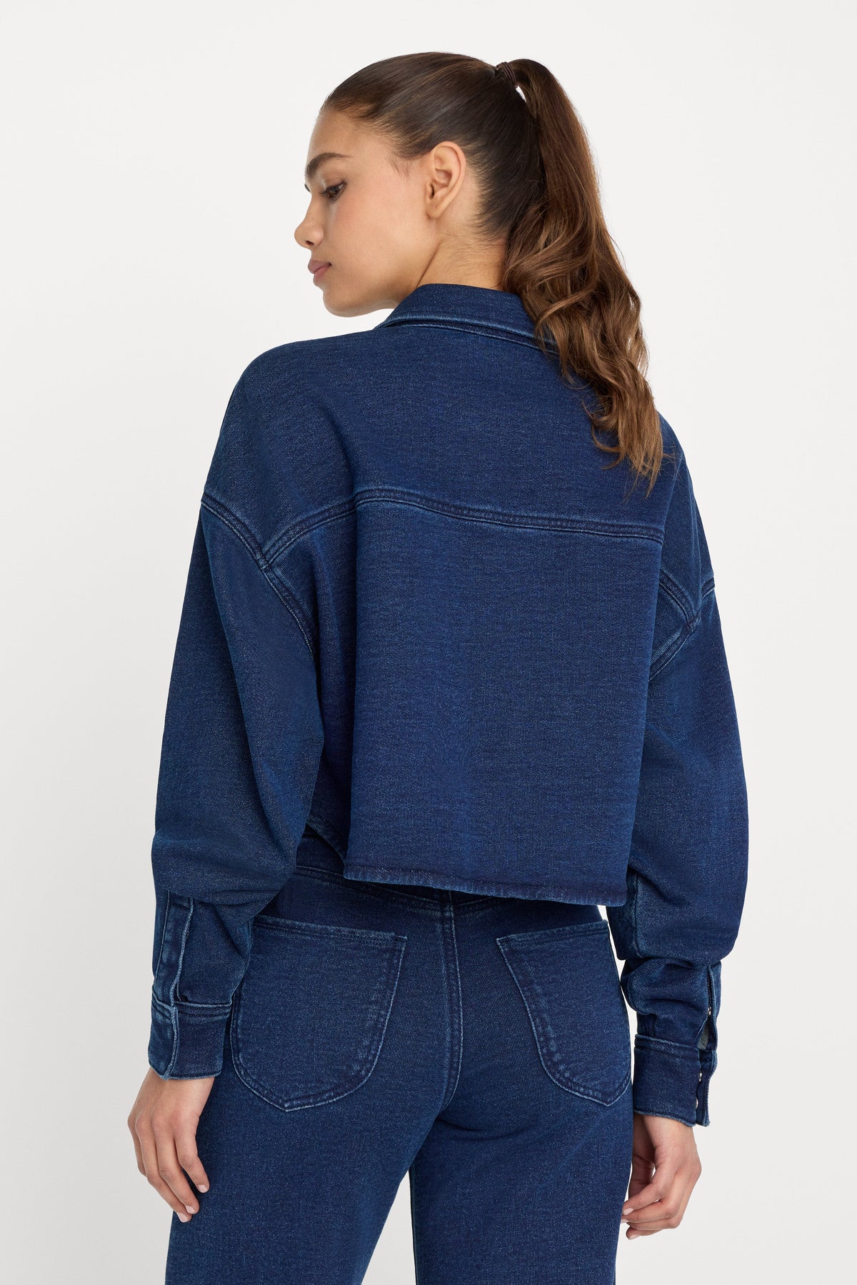 Luxury JEANIUS CROPPED JACKET INDIGO377