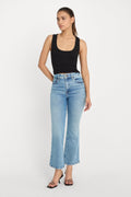 Luxury SOFT TECH GOOD LEGS CROP MINI BOOT JEANS INDIGO1214