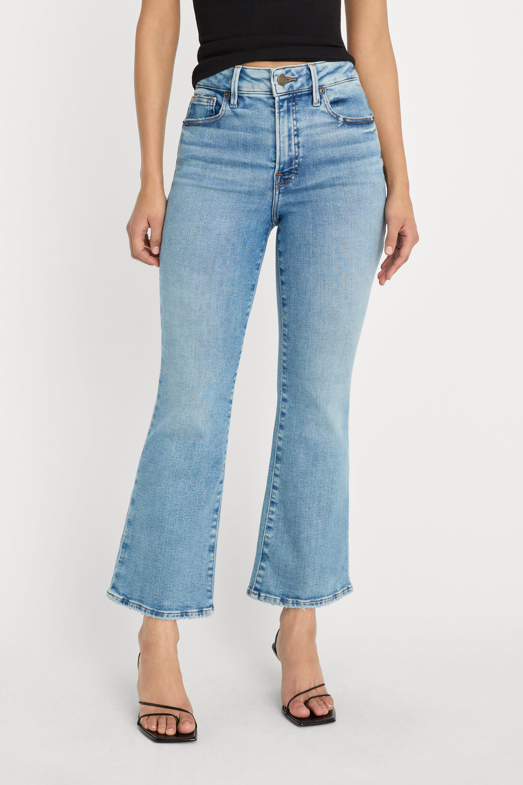 Luxury SOFT TECH GOOD LEGS CROP MINI BOOT JEANS INDIGO1214