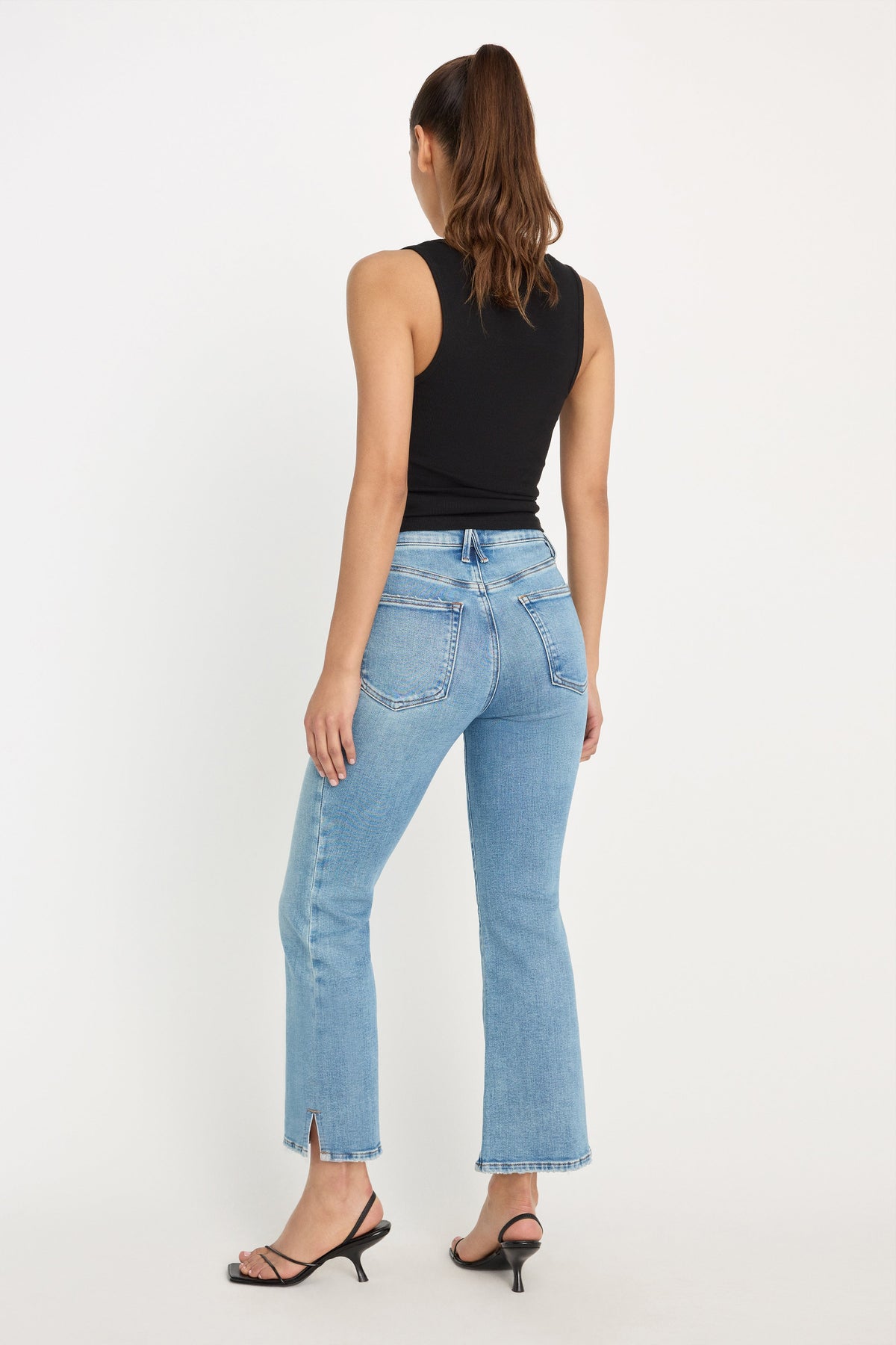 Luxury SOFT TECH GOOD LEGS CROP MINI BOOT JEANS INDIGO1214