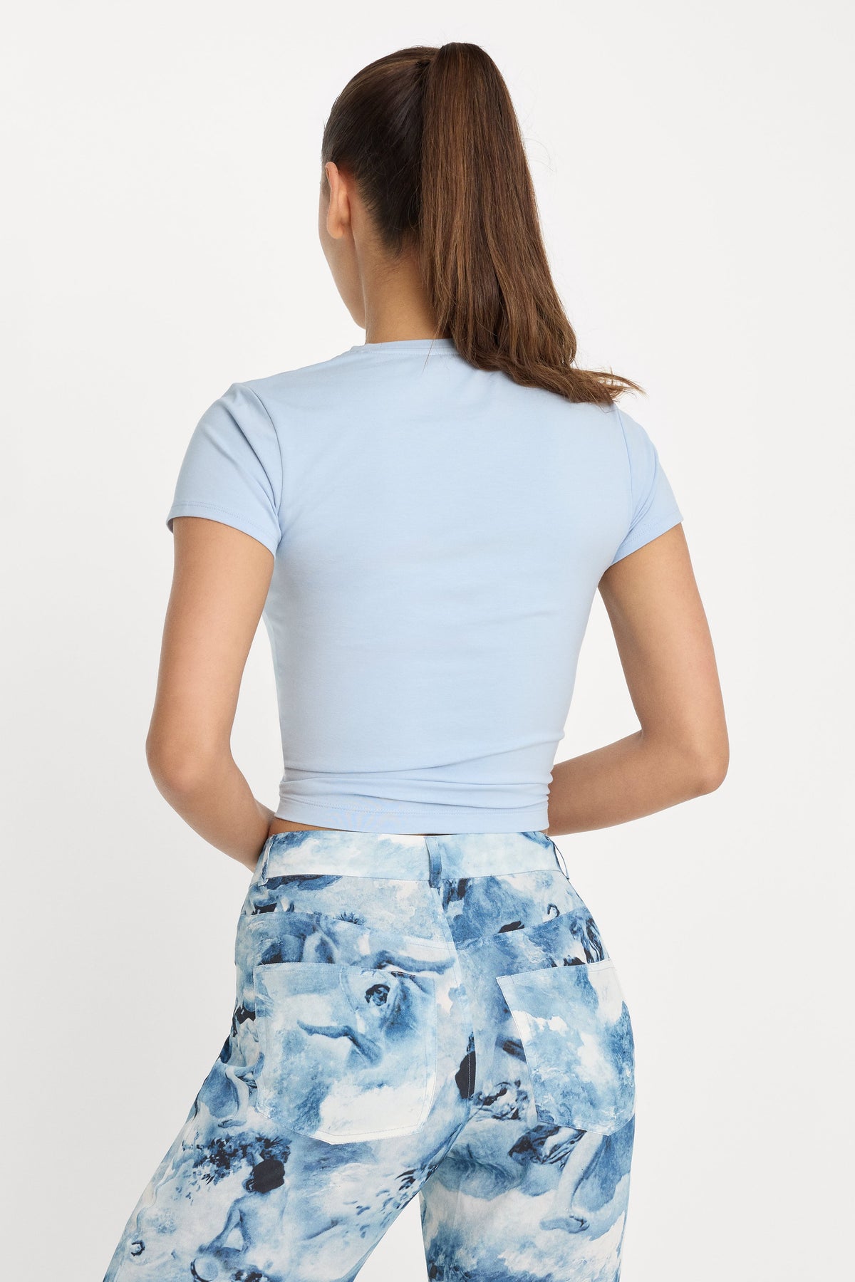 Luxury SUPER STRETCH TWIST TEE SKY
